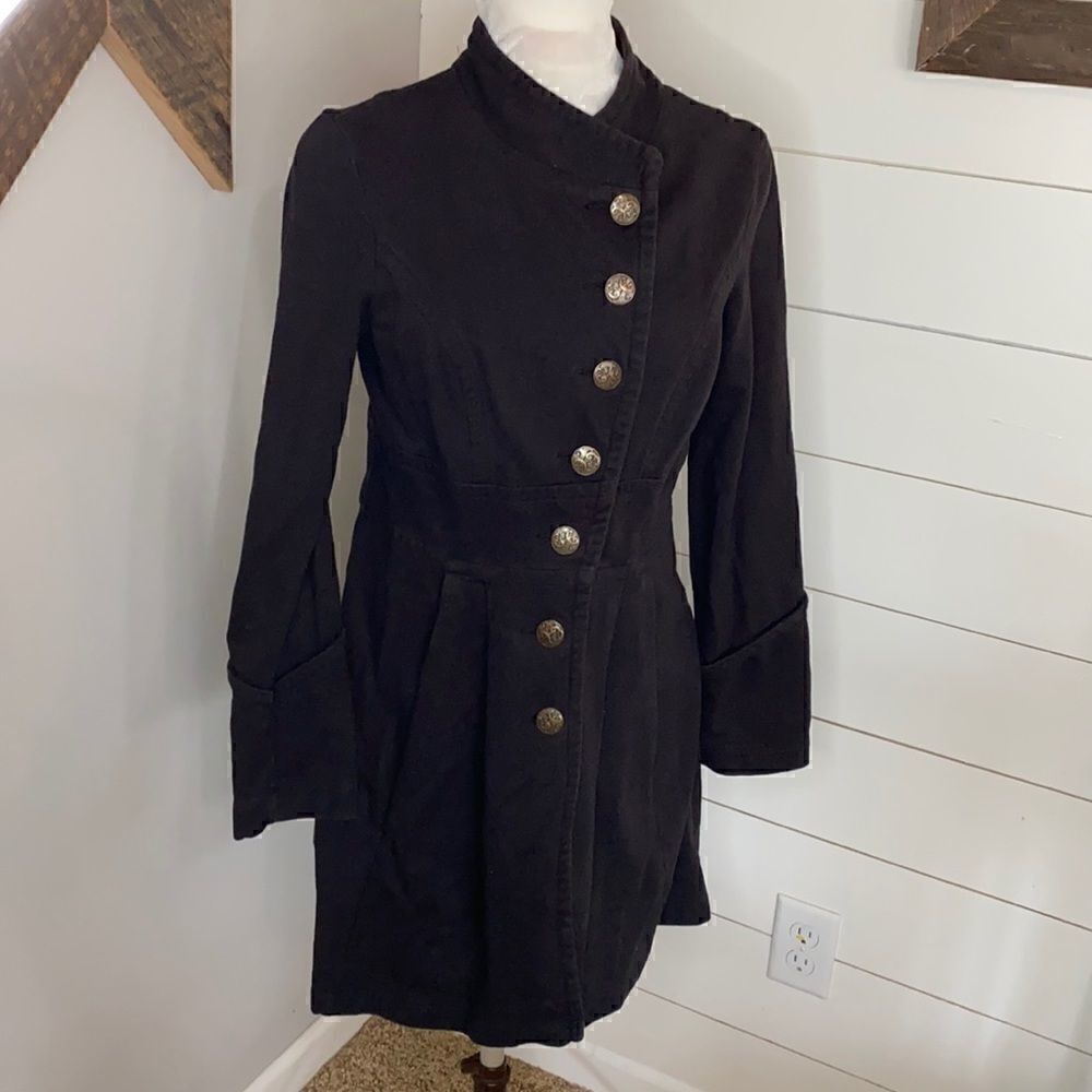 Cabi | Cabi Black Military Jacket Grab & Go Steampunk #695 Button Front | S